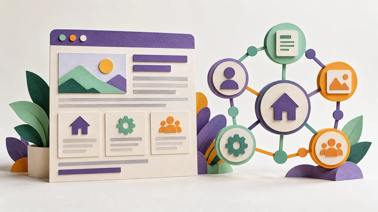 Structured Data for Service Websites: An Honest SEO, AEO and GEO Checklist, paper craft illustration